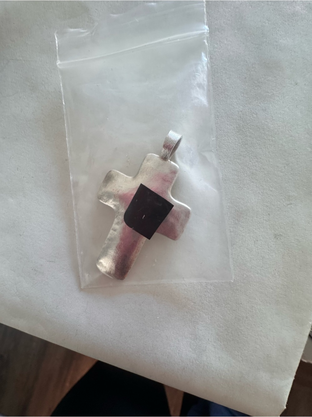 Silpada Sterling Silver  Hammered Cross Pendant - Picture 8 of 8